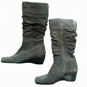 GREY Suede Andrew Geller Boots